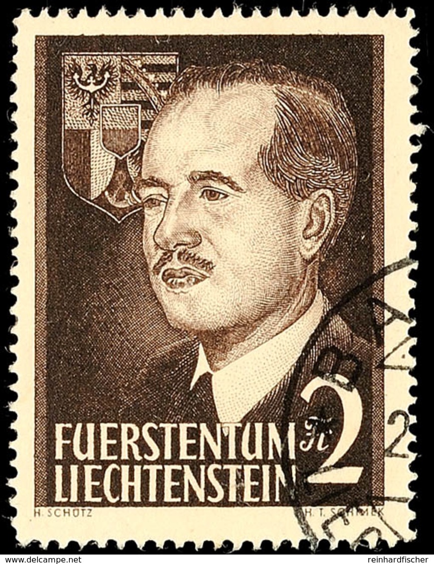 2 Fr. Fürst Franz Josef II, Tadellos Gestempelt, Mi. 65.-, Katalog: 332 O - Andere & Zonder Classificatie