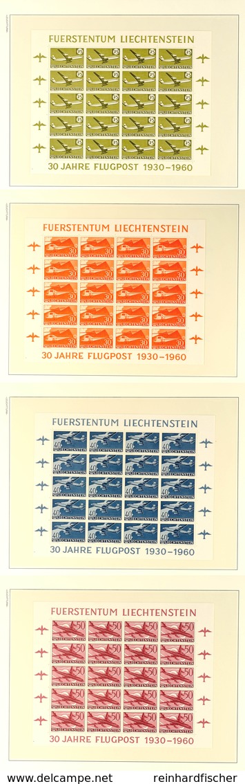 30 Bis 75 Rp., 30 Jahre Flugpostmarken, Kpl. Bogensatz Mit 4 Werten, Postfrisch, Mi. 600,-, Katalog: 391/94 (20) ** - Other & Unclassified