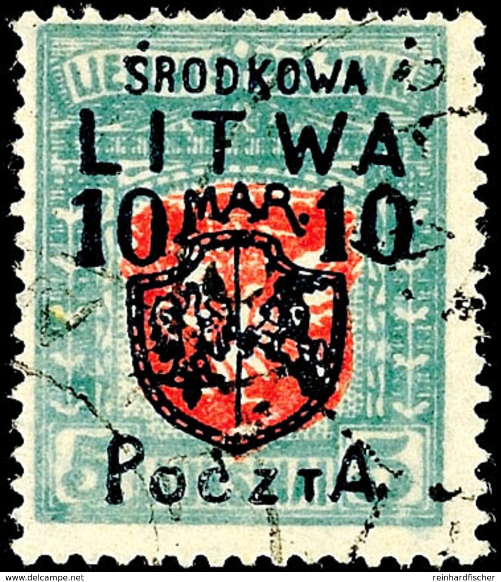 10 Mar. Auf 5 Auks., Seltene ERSTAUFLAGE, Tadellos Gestempelt. Auflage Nur 360 Exemplare, Fotoattest Prof. Dr. Klein VP  - Lithuania