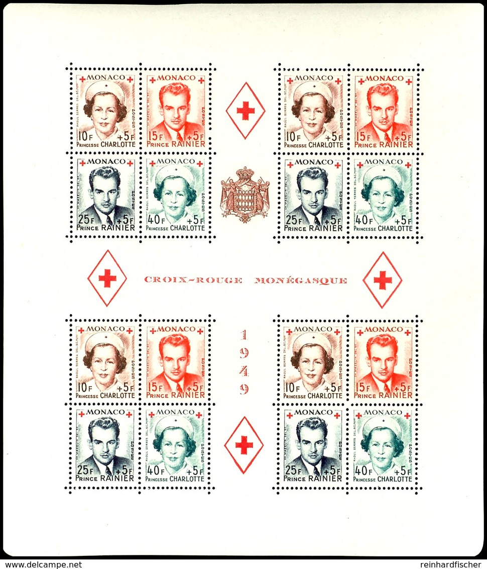 1949, Rotes Kreuz Blockpaar Postfrisch, Mi. 800,-, Katalog: Bl.3 A/B ** - Andere & Zonder Classificatie