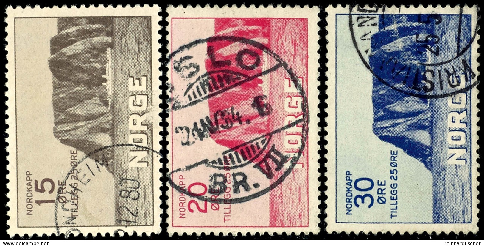 Nordkap I. Kpl. Mit Sauberen (identifizierbaren) Stempeln, Prachtsatz, Mi. 120,--, Katalog: 159/61 O - Sonstige & Ohne Zuordnung