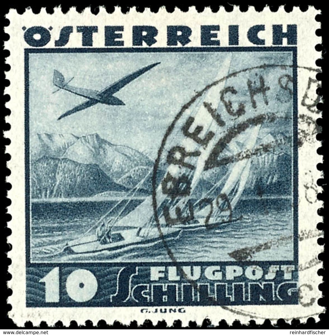 Flugpost 1935, Endwert 10 S. Mit Rundstpl. Aus EBREICHSD(ORF), Tadellos, Mi. 160,--, Katalog: 612 O - Andere & Zonder Classificatie