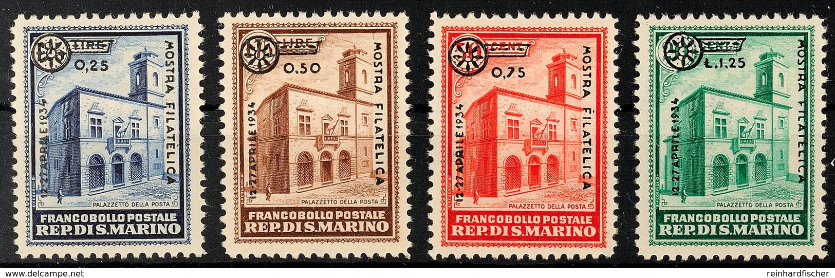 0,25 L. A. 1,25 L. Bis 1,25 L. A. 20 C. Philatelistische Ausstellung Während Der Mailänder Mustermesse 1934, Tadellos Un - Other & Unclassified