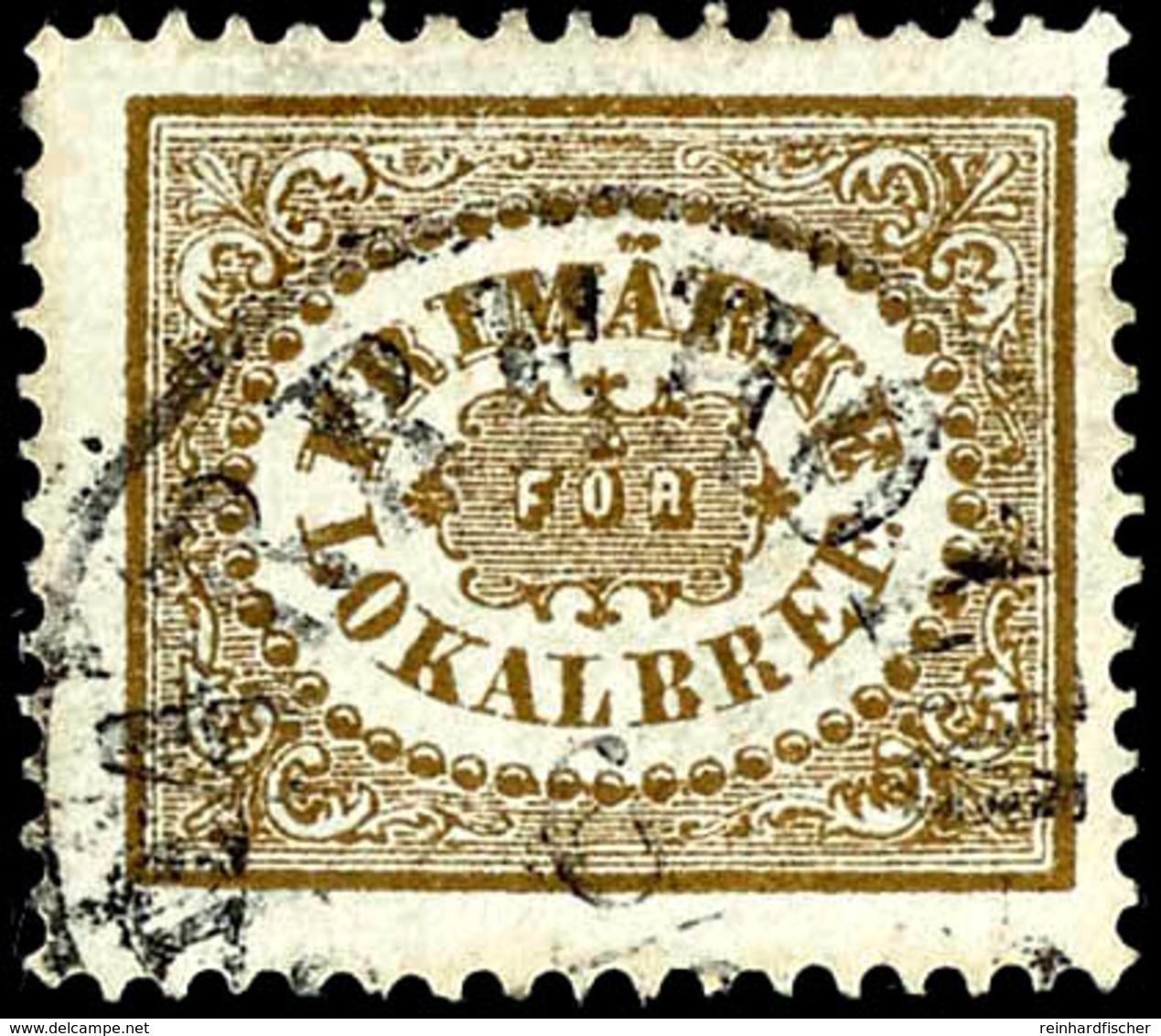 1862, 3 Öre Olivbraun, Gestempelt, Mi. 380,-, Katalog: 13 O - Zweden