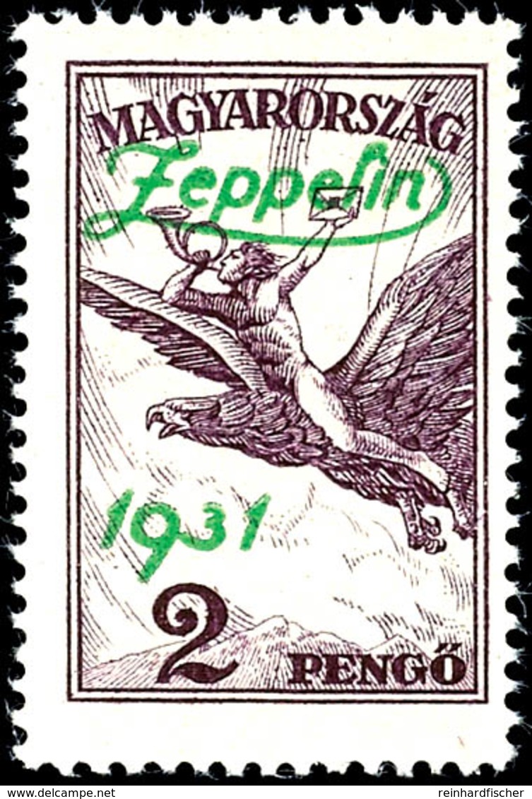 1 P. Und 2 P. Zeppelin-Aufdruckmarken, Postfrisch, Tadellos, Katalog: 478/79 ** - Hongarije