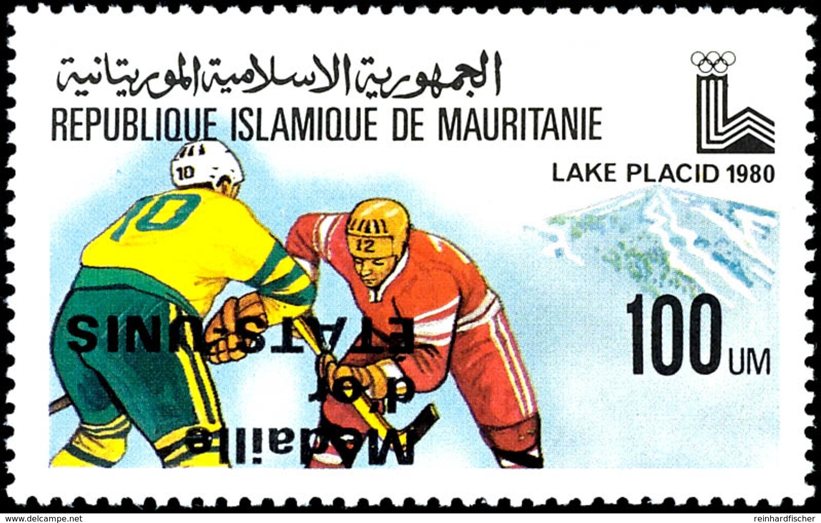 60 Und 100 WM Medaillengewinner Im Eishockey Bei Den Olympischen Winterspielen Mit Kopfstehendem Aufdruck, Postfrisch, K - Mauritanië (1960-...)