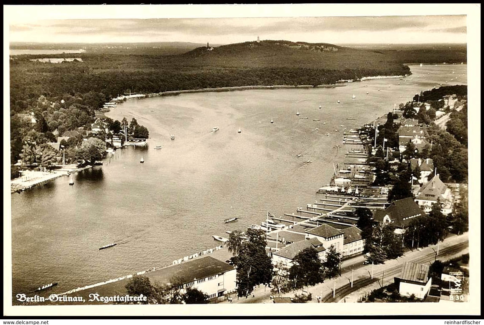 1936, Sommer-Olympiade, Bildpostkarte "Berlin-Grünau, Regattastrecke" Mit Olympia-Sondermarke Und SST "BERLIN-GRÜNAU REG - Andere & Zonder Classificatie