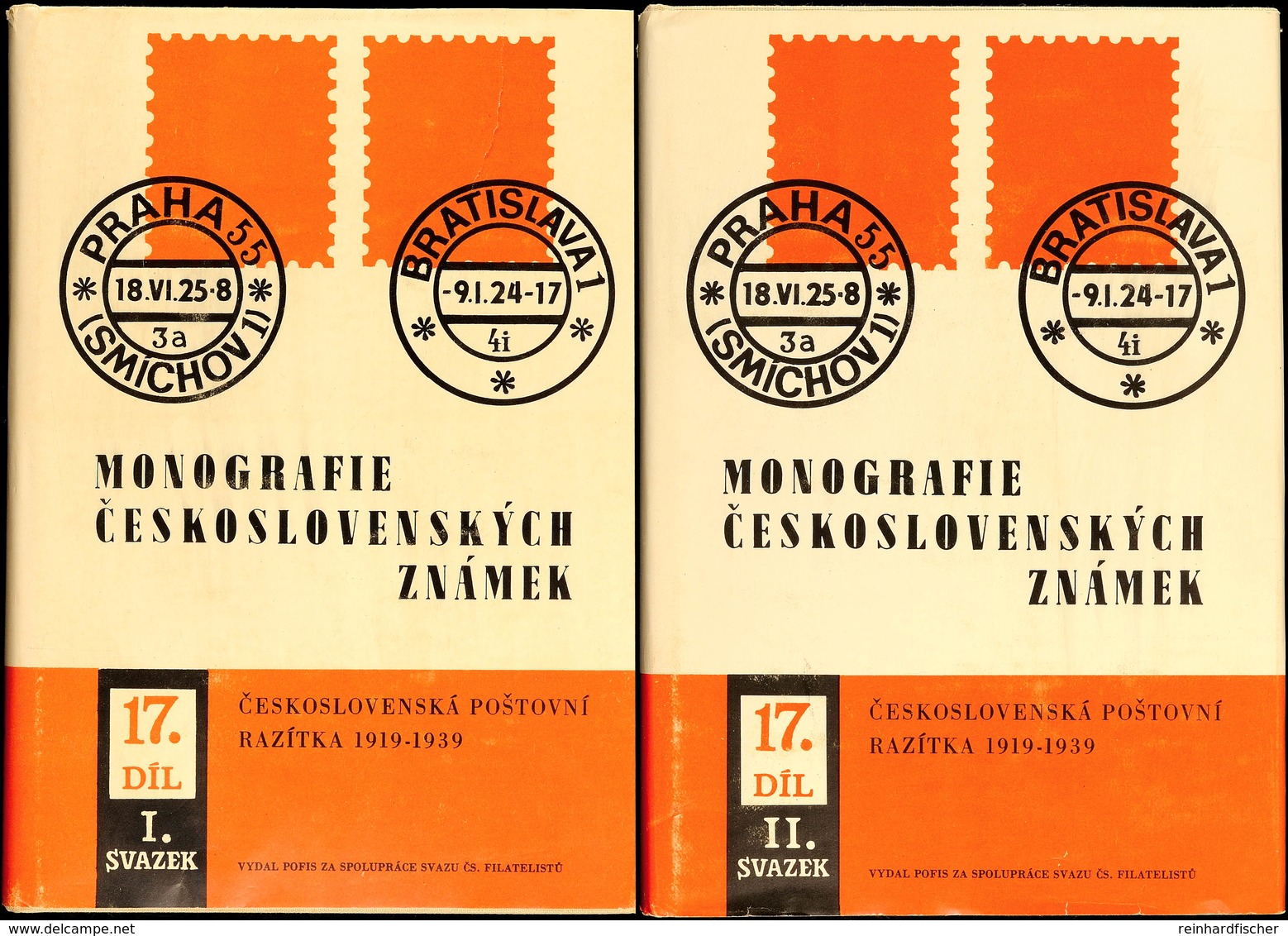 CSSR 1988 :  Monografie Ceskosl. ZNAMEK, Stempel Von  1919 - 1939, Zwei Handbücher Mit über 1.100 Seiten, Allumfassendes - Andere & Zonder Classificatie