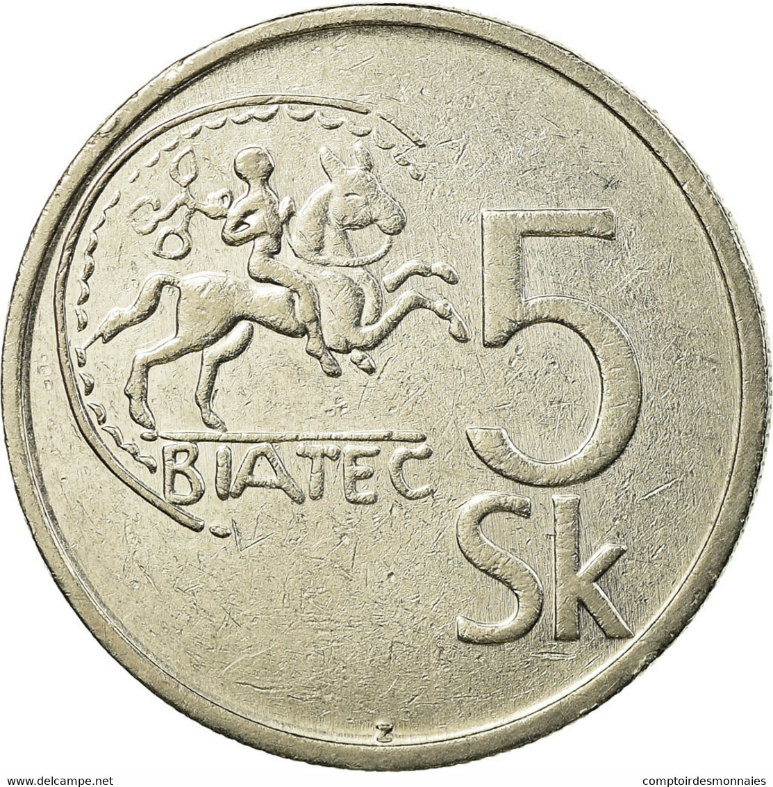 Monnaie, Slovaquie, 5 Koruna, 1993, SUP, Nickel Plated Steel, KM:14 - Slovacchia