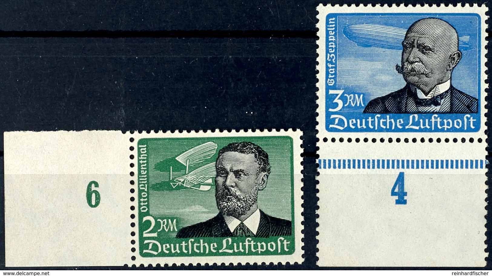 2 Und 3 M. Flugpost Höchstwerte, Tadellos Postfrisch, Mi. 350.-, Katalog: 538/39x ** - Andere & Zonder Classificatie