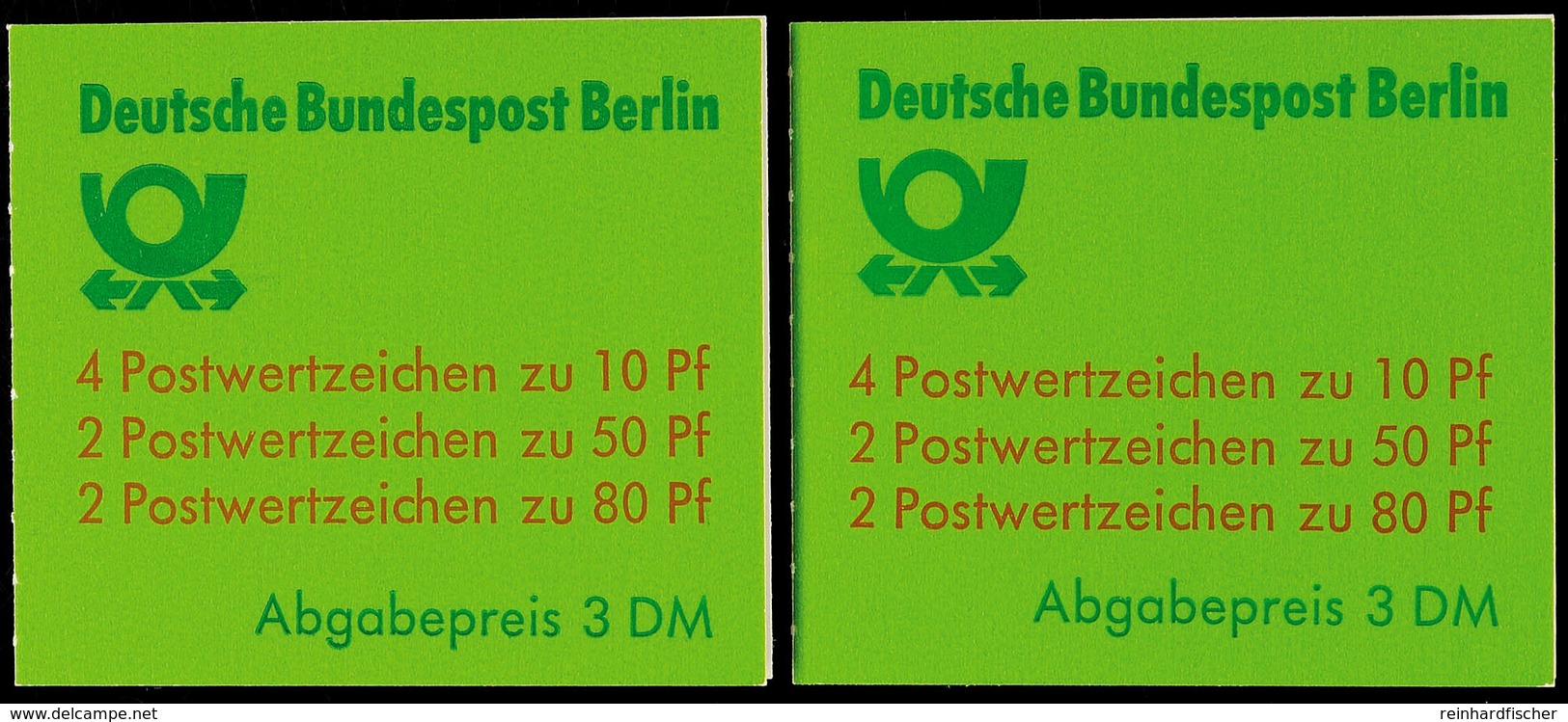 1989, Sehenswürdigkeiten, Heftchen MH 14 Und H-Blatt, Berliner Stempel, Mi. 140.-, Katalog: MH 14 O - Andere & Zonder Classificatie