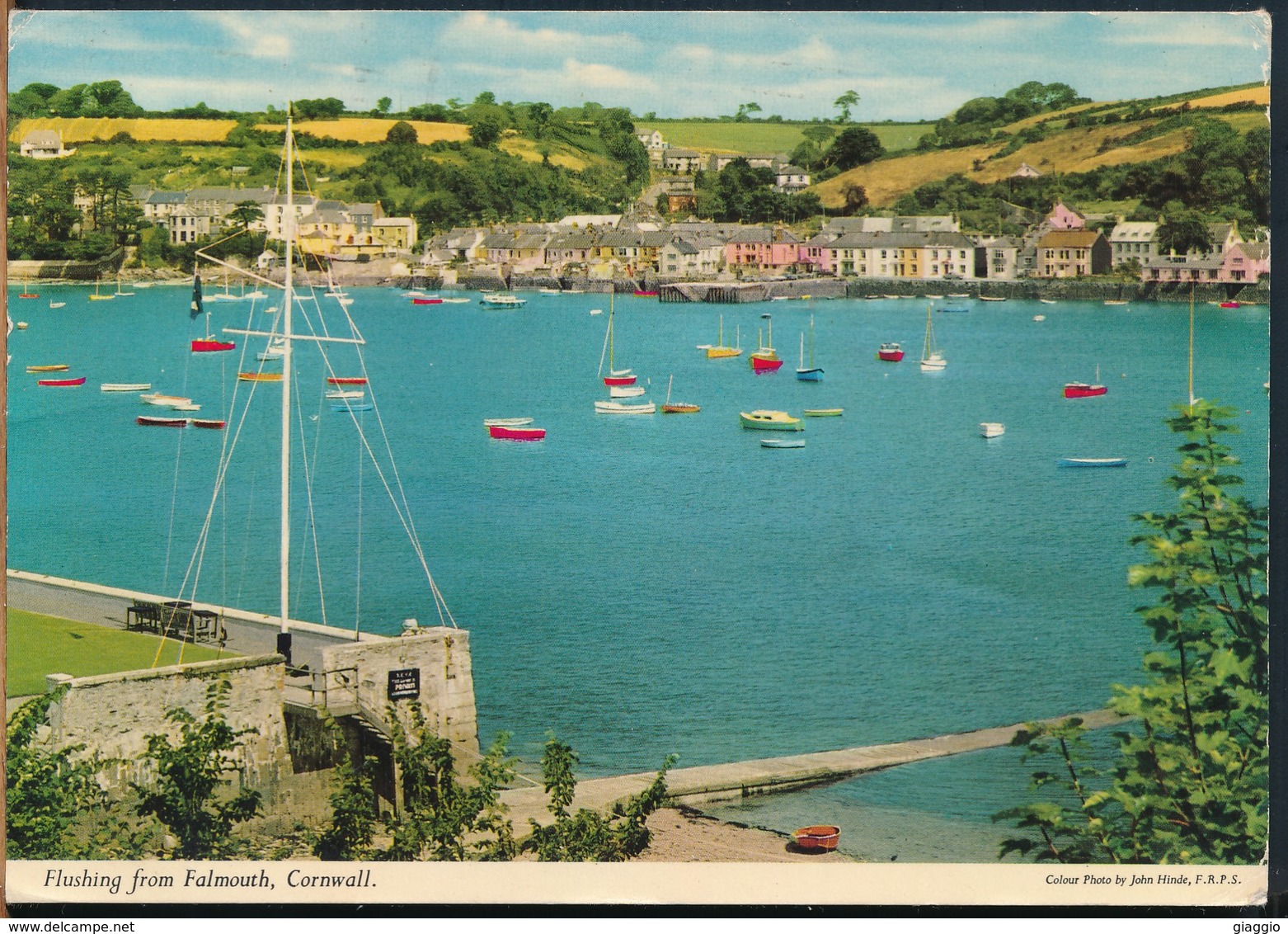 °°° 14840 - UK - FLUSHING FROM FALMOUTH , CORNWALL - 1975 With Stamps °°° - Falmouth