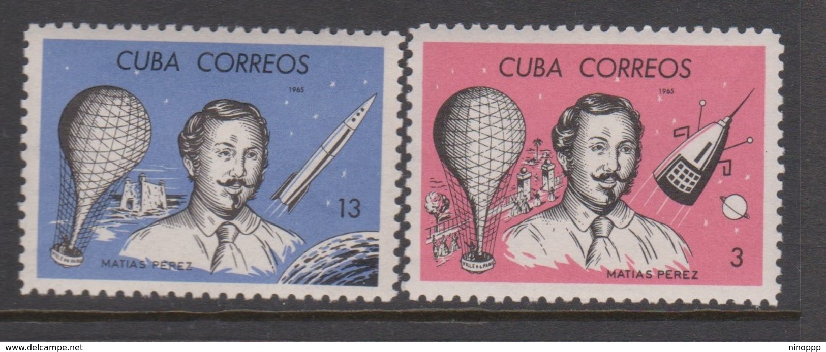 Cuba SC 971-2 1965 Matias Perez Aeronautic Pioneer,mint Hinged - América Del Norte