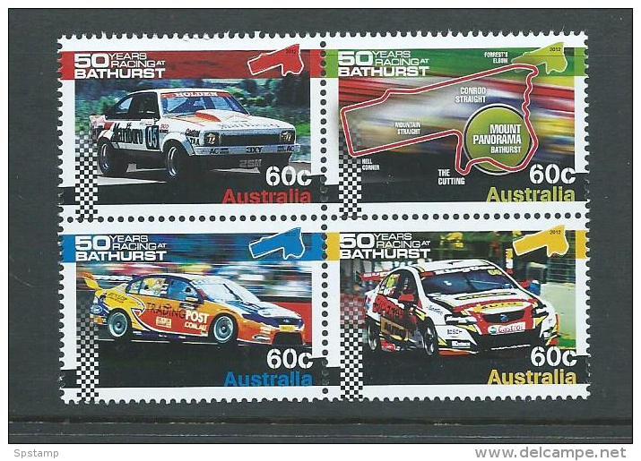 Australia 2012 Bathurst Motor Race Block Of 4 MNH - Mint Stamps