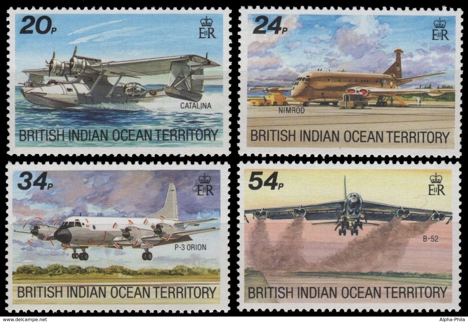 BIOT 1992 - Mi-Nr. 124-127 ** - MNH - Flugzeuge / Airplanes - Britisches Territorium Im Indischen Ozean