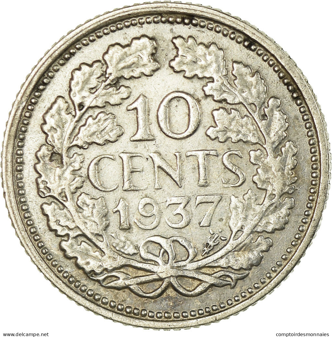 Monnaie, Pays-Bas, Wilhelmina I, 10 Cents, 1937, TTB+, Argent, KM:163 - 10 Cent