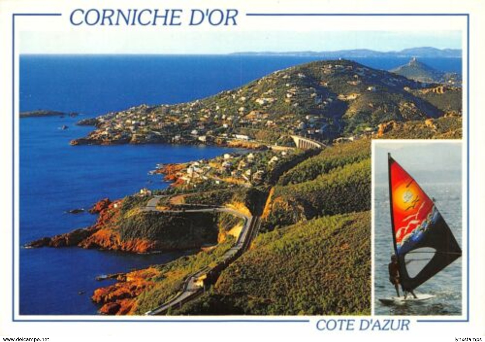 France La Cote D'Azur Antheor General View Surfer Panorama Postcard - Sonstige & Ohne Zuordnung