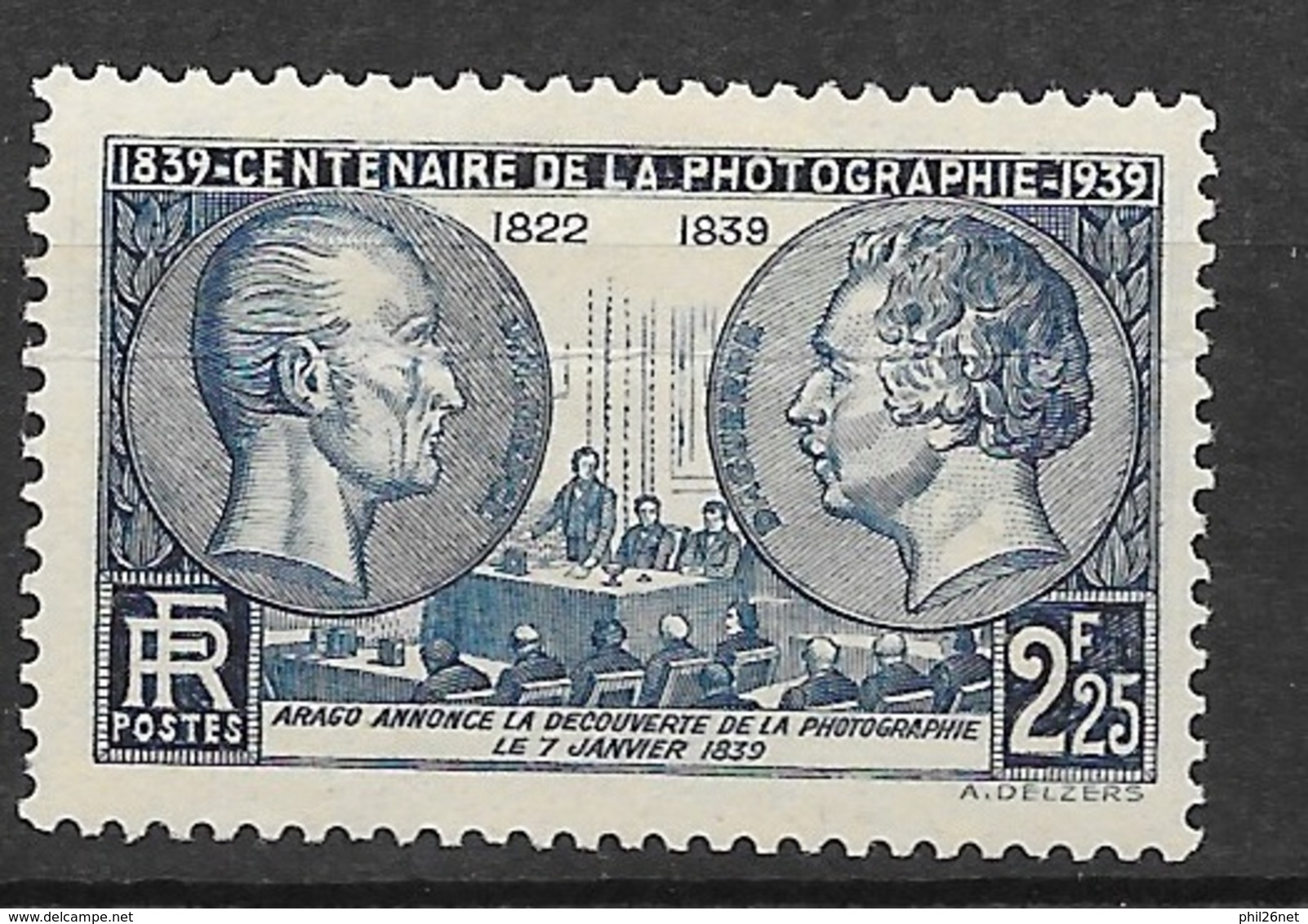 France   N° 427 Niepce Et Daguerre   Neuf *  * B/ TB     - Neufs