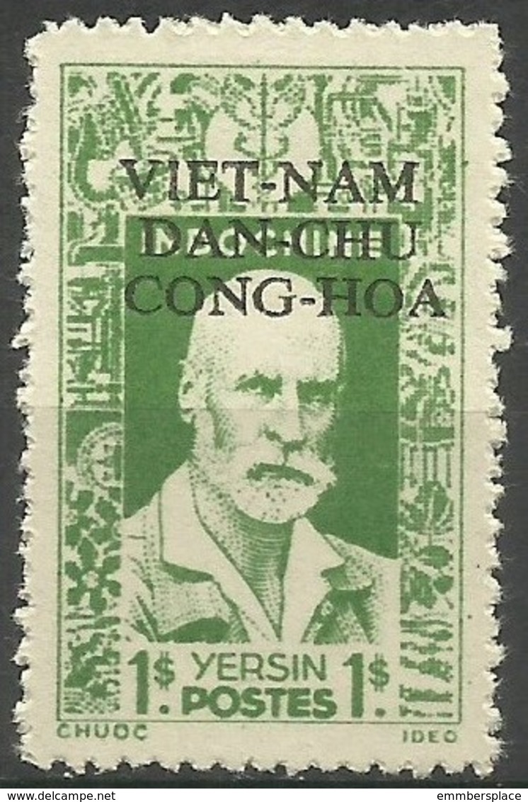 Vietnam - 1946 Dr Yersin Overprint 1$ Unused No Gum (as Issued)   Sc 1L1 - Vietnam