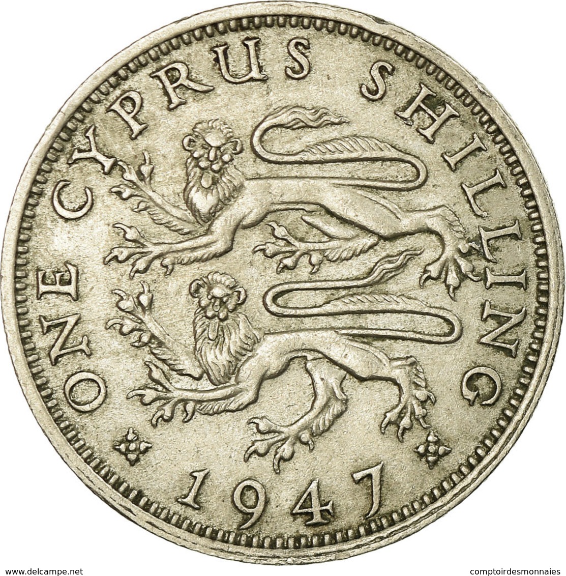 Monnaie, Chypre, Shilling, 1947, TTB, Copper-nickel, KM:27 - Chypre