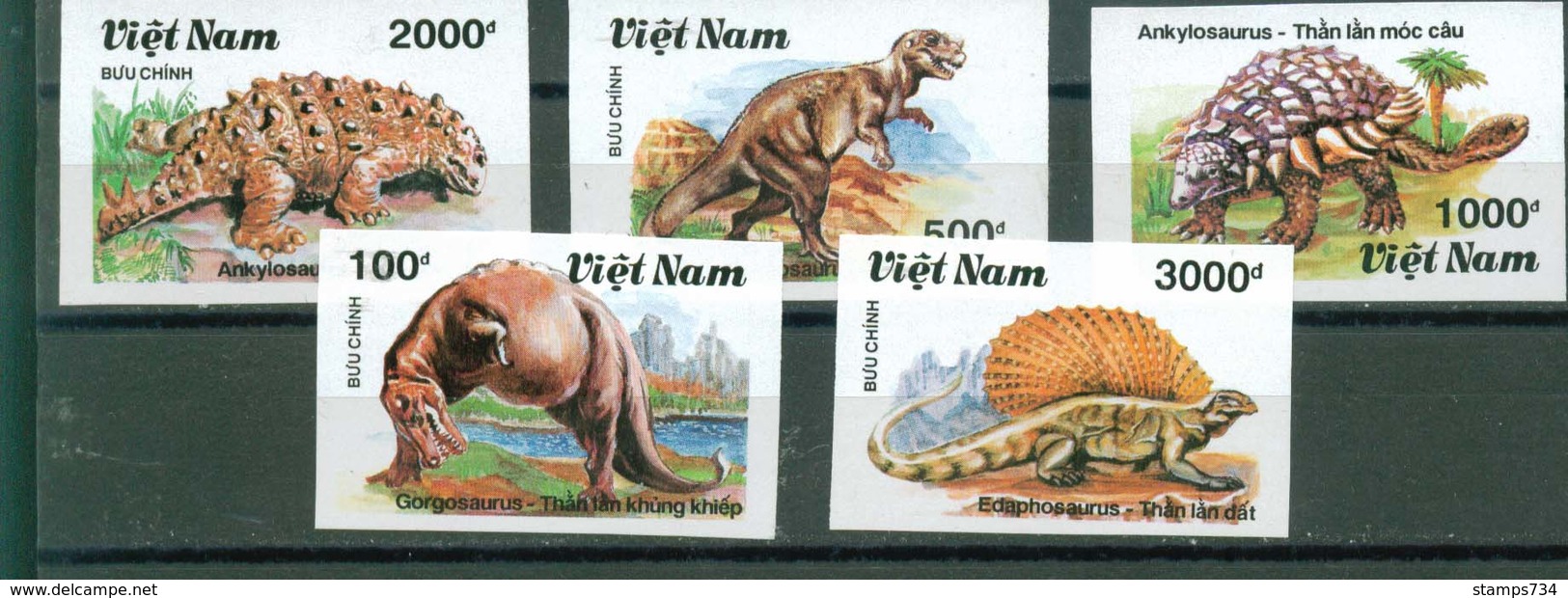 Vietnam - 1990 - Animaux Prehistoriques MNH Non Denteles - Vietnam