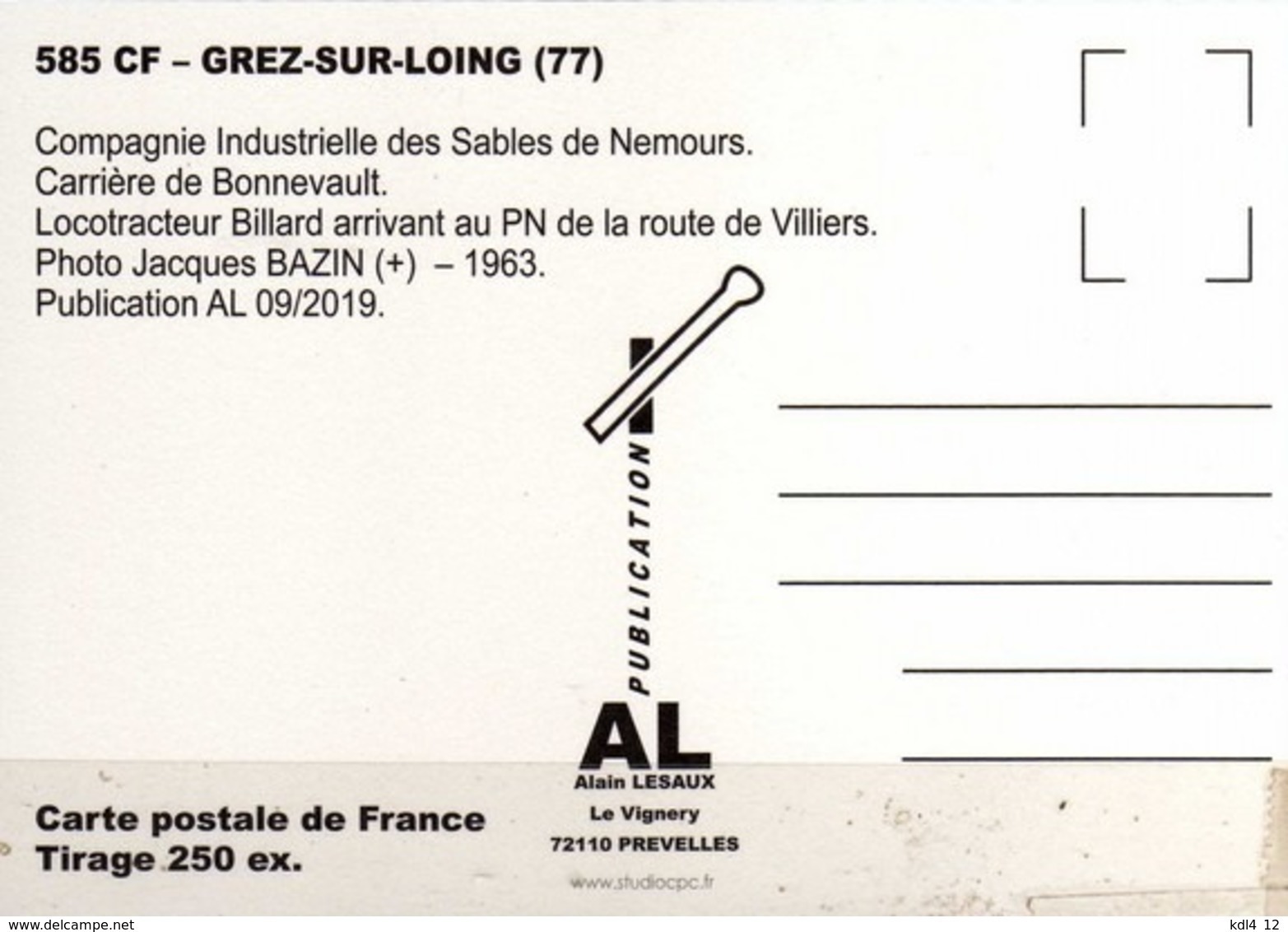 AL 585 - Locotracteur Billard Au PN De La Route De Villiers - GREZ SUR LOING - Seine Et Marne - CISN - Equipment