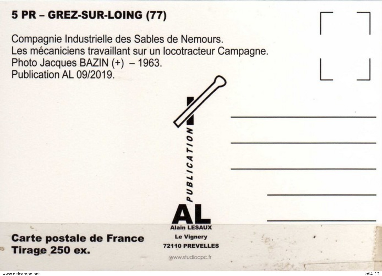 AL PR 05 - Les Mécaniciens - Locotracteur Campagne - GREZ SUR LOING - Seine Et Marne - CISN - Zubehör