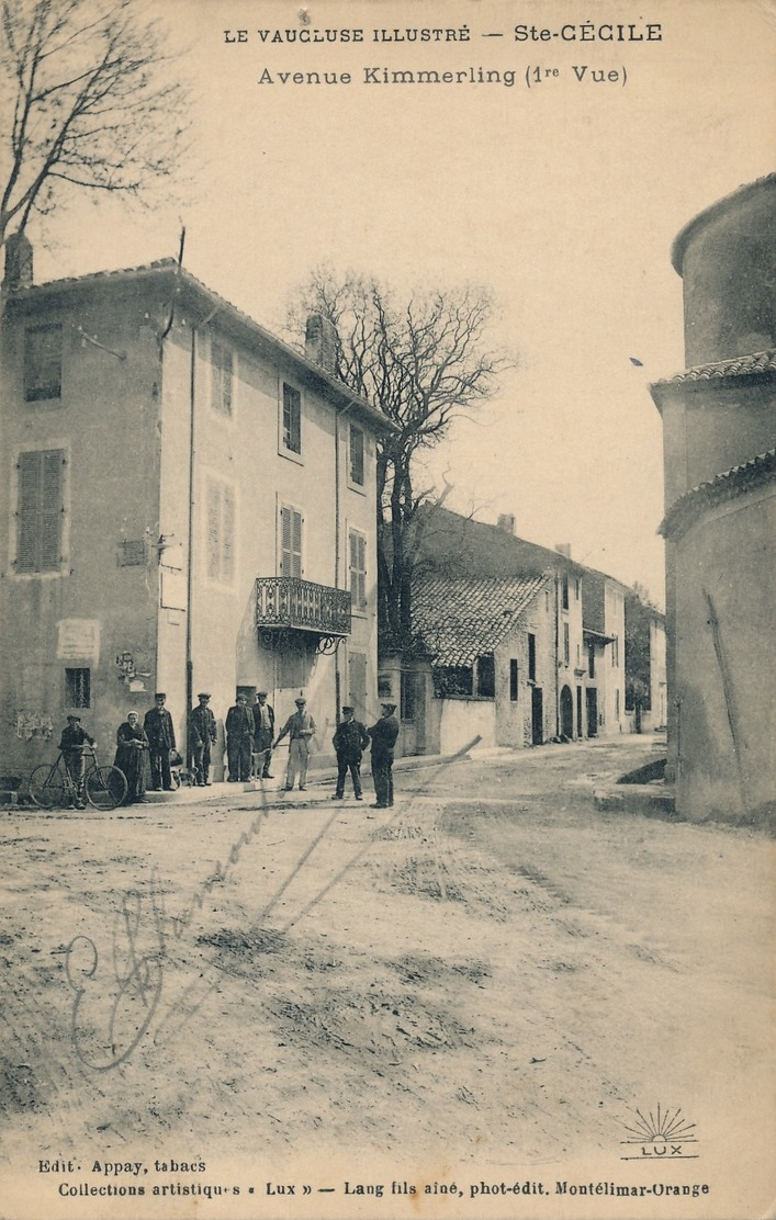 J3 - 84 - SAINTE-CÉCILE - Vaucluse - Avenue Kilmmerling - 1ere Vue - Sonstige & Ohne Zuordnung