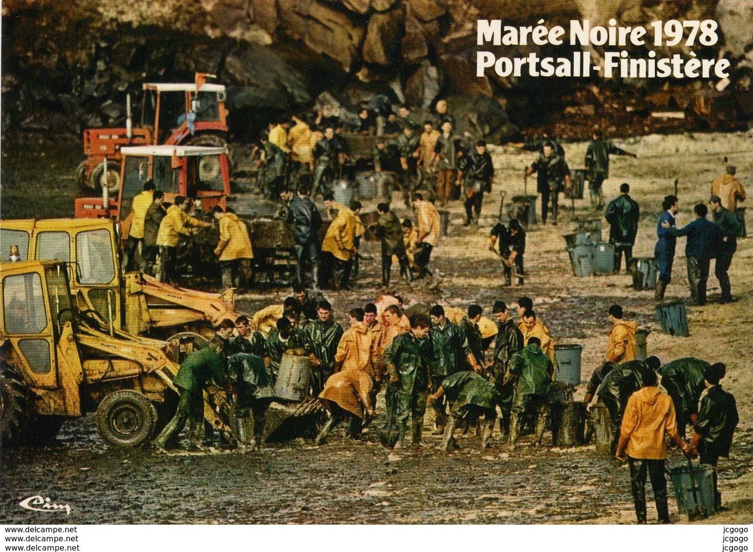 PORTSALL   MARÉE NOIRE 16 Mars  1978.   TBE - Ploudalmézeau