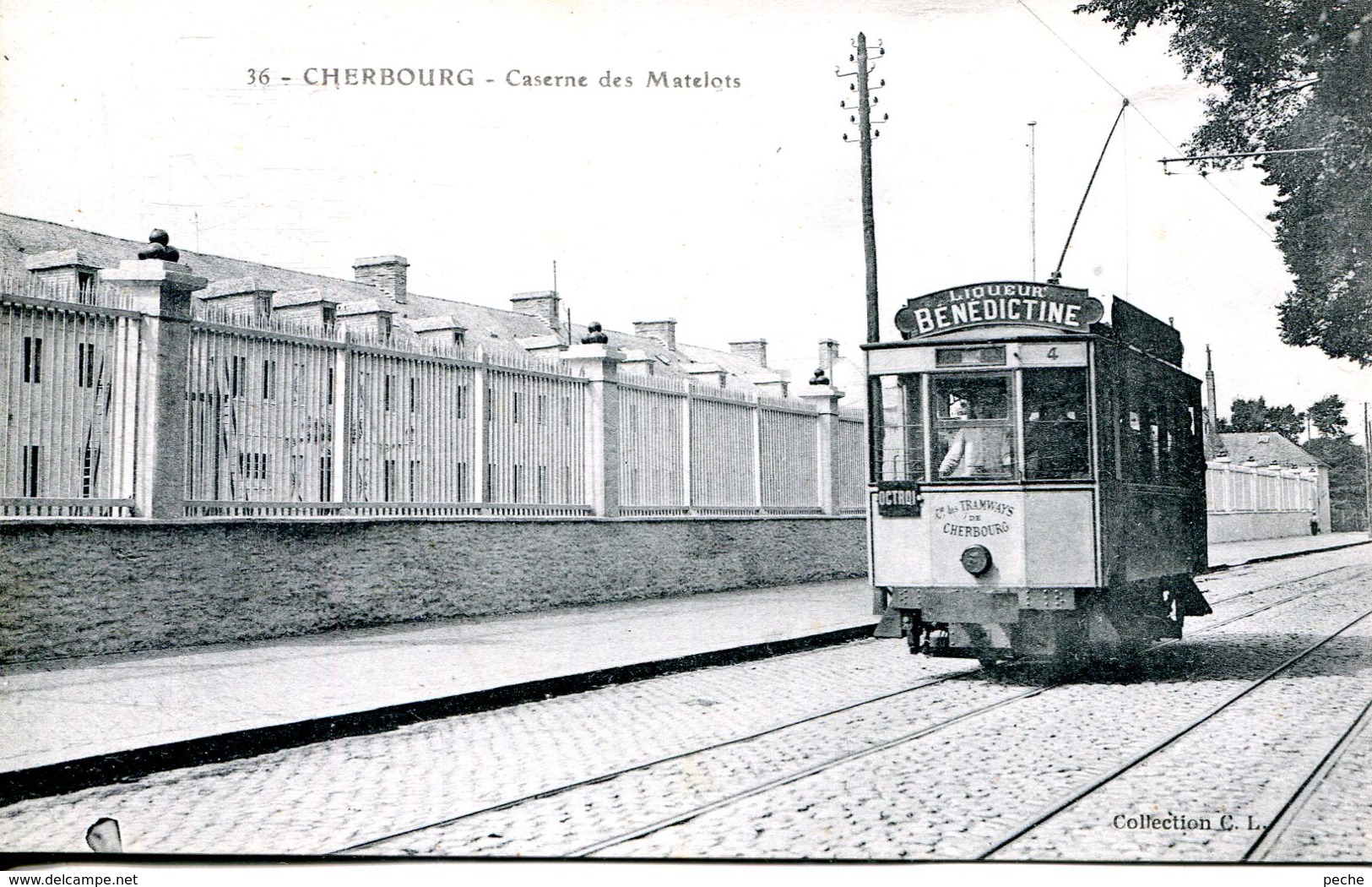 N°580 T -cpa Cherbourg -superbe Tramway En Gros Plan- - Strassenbahnen