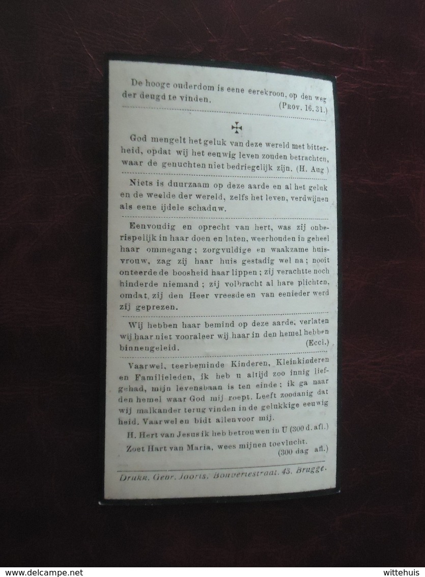 Rosa Deschepper - Maes Geboren Te Oostende 1853 En Overleden Te Brugge 1927   (2scans) - Religion & Esotérisme