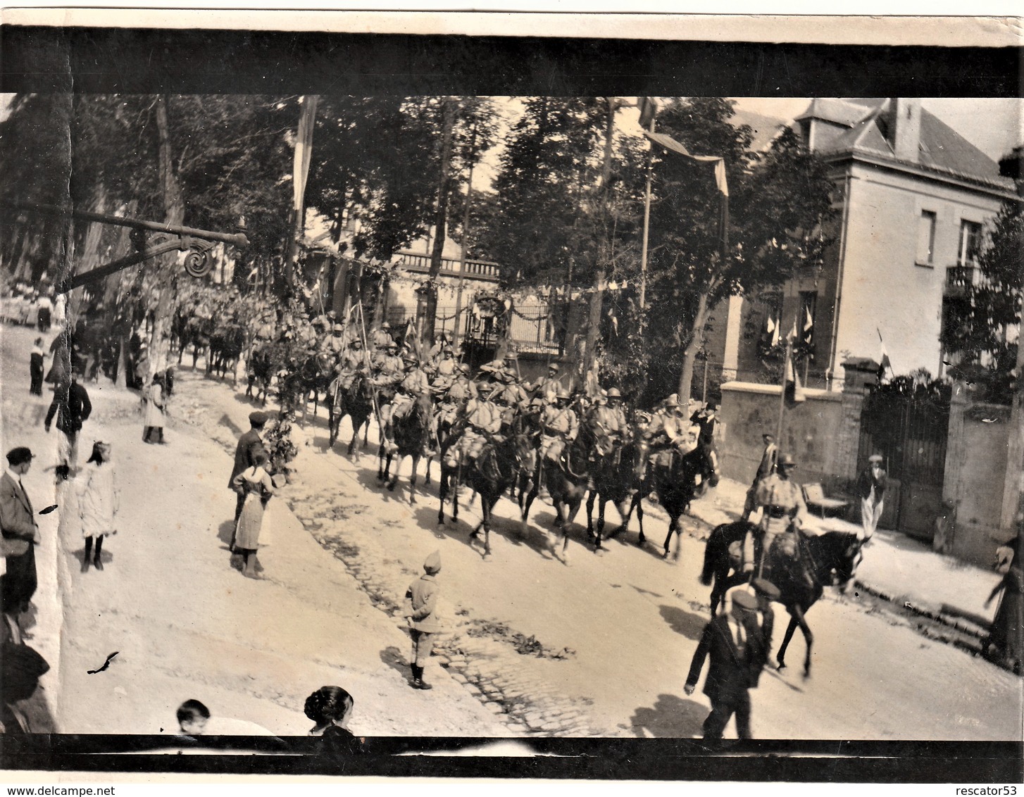 Rare Photo Format 9 X 12 Cm Défilé De La Cavalerie - 1914-18