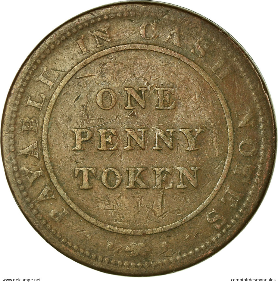 Monnaie, Grande-Bretagne, Warwickshire, Birmingham & Risca, Penny Token, 1812 - Sonstige & Ohne Zuordnung