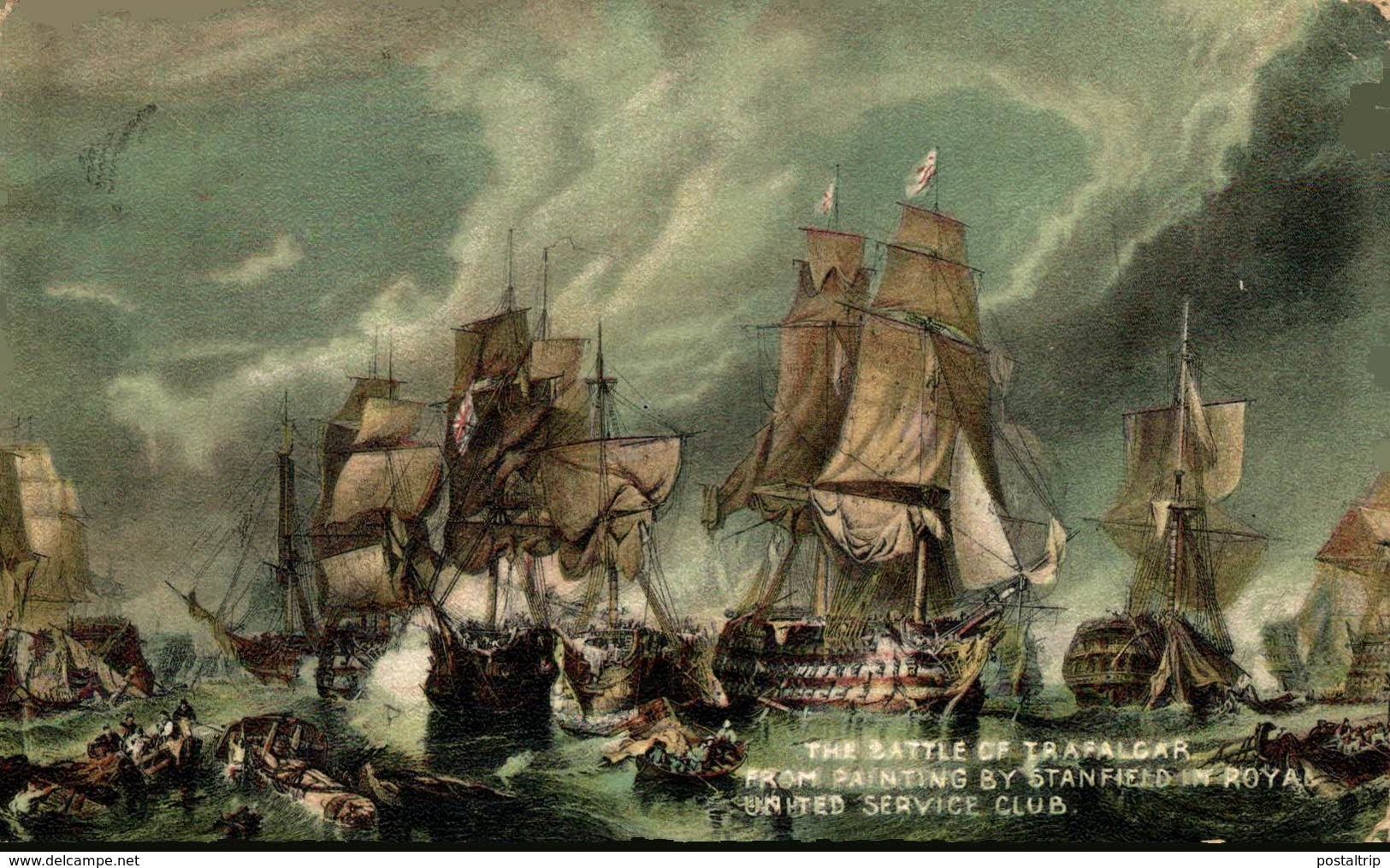 Battle Of Trafalgar, From Painting By Stainfield - Guerra