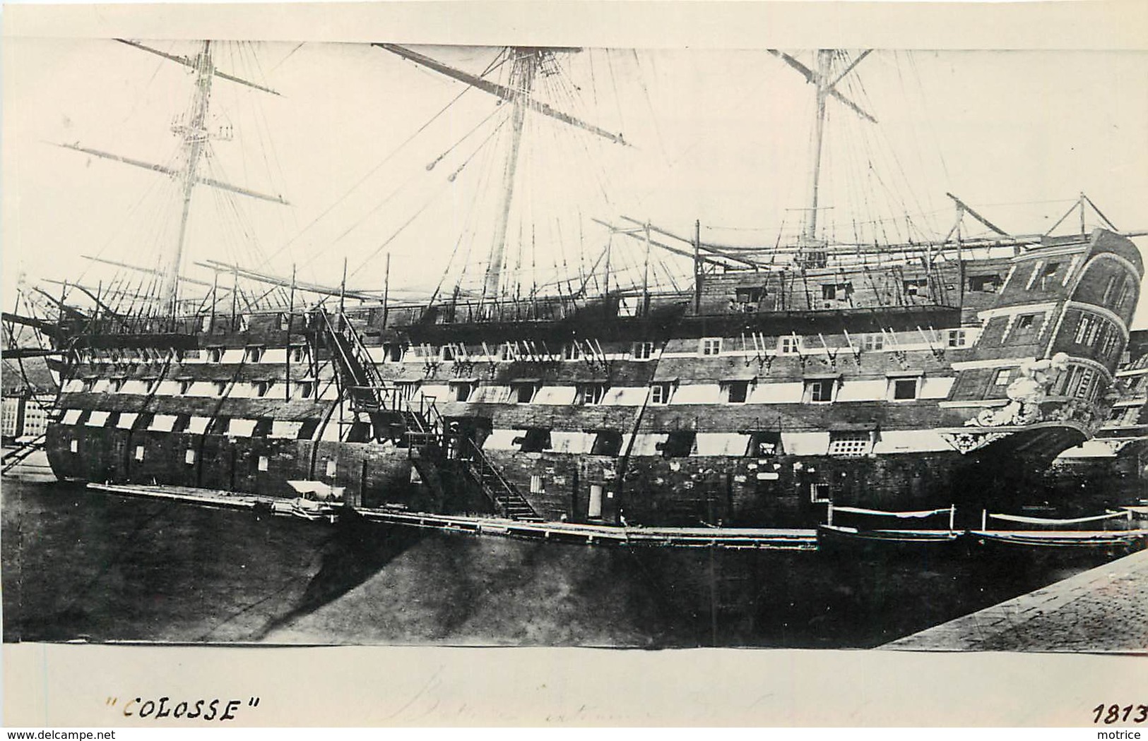 BATEAU DE GUERRE - "Colosse", Vaisseau, Photo Marius Format Carte Ancienne. - Guerre