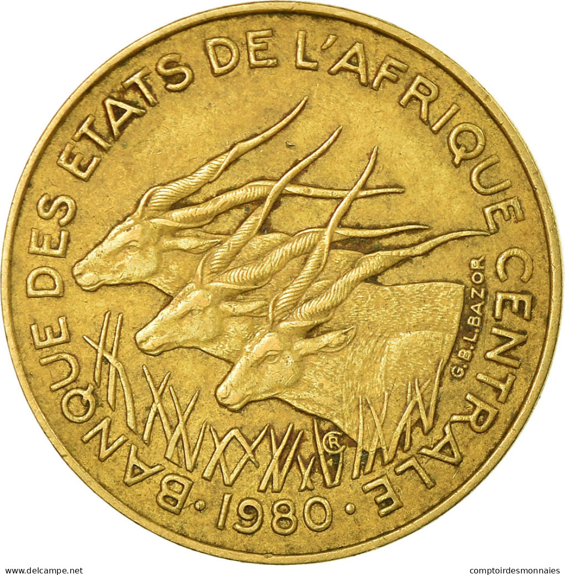 Monnaie, États De L'Afrique Centrale, 10 Francs, 1980, Paris, TTB - Cameroon