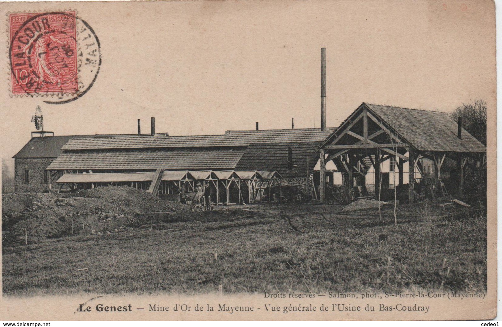 LE GENEST  MINES D'OR DE LA MAYENNE  USINES DU BAS COUDRAY - Le Genest Saint Isle