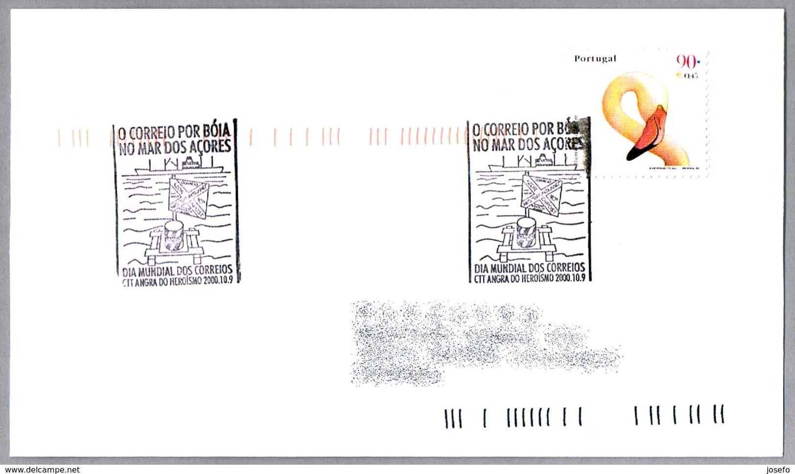 CORREO POR BOYAS - MAIL BY BUOYS. Angra Do Heroismo, Portugal, 2000 - Correo Postal