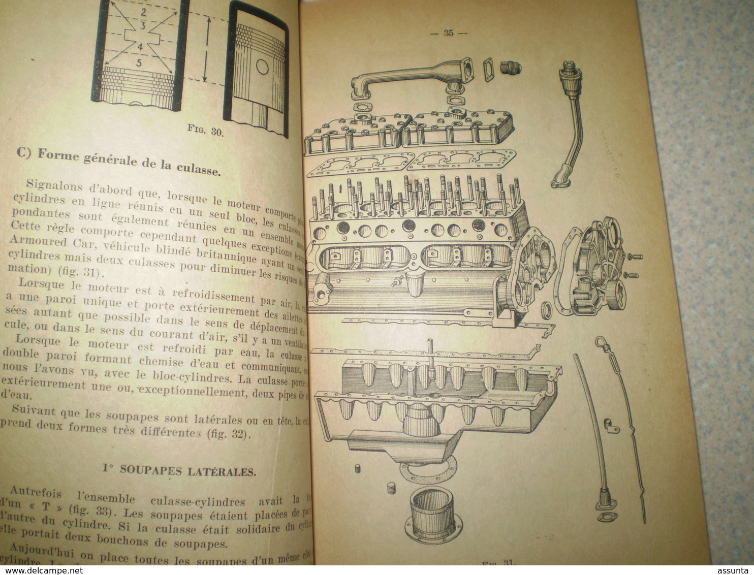 Militaria,Forces Armées,traité De Technique Automobile 2, Description Du Moteur Beau De Rochas 1950 - Frans