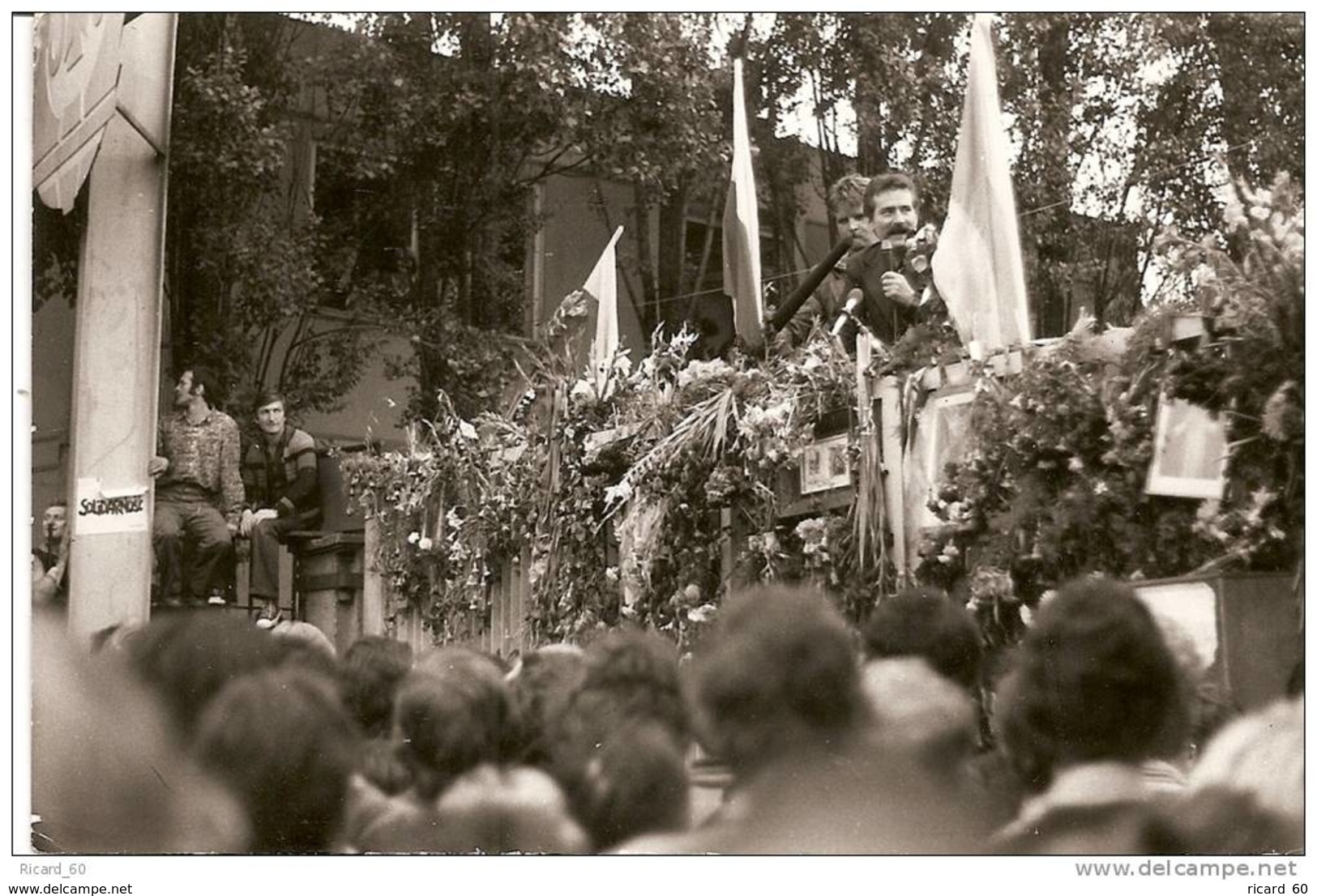 Photo, De Lech Wa&#322;&#281;sa Au Cours D'un Meeting Du Syndicat Solidarno&#347;&#263;, Gdansk - Syndicats