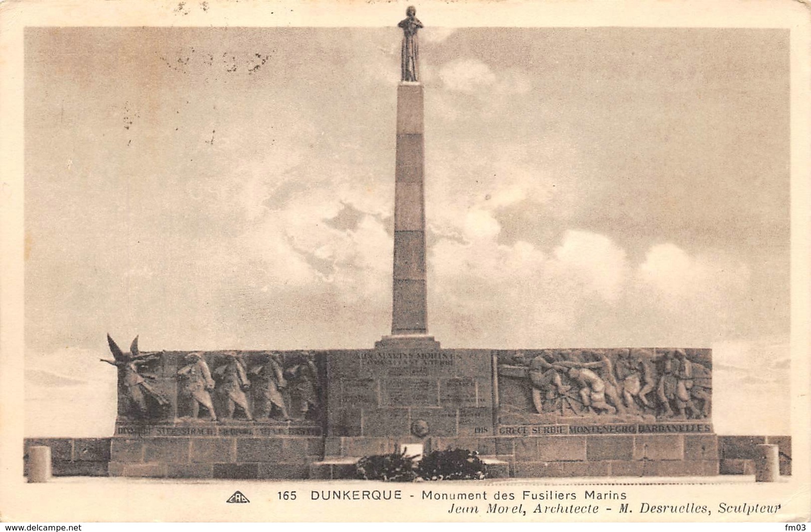 Dunkerque CAP 165 Monument Aux Morts Fusiliers Marins - Dunkerque