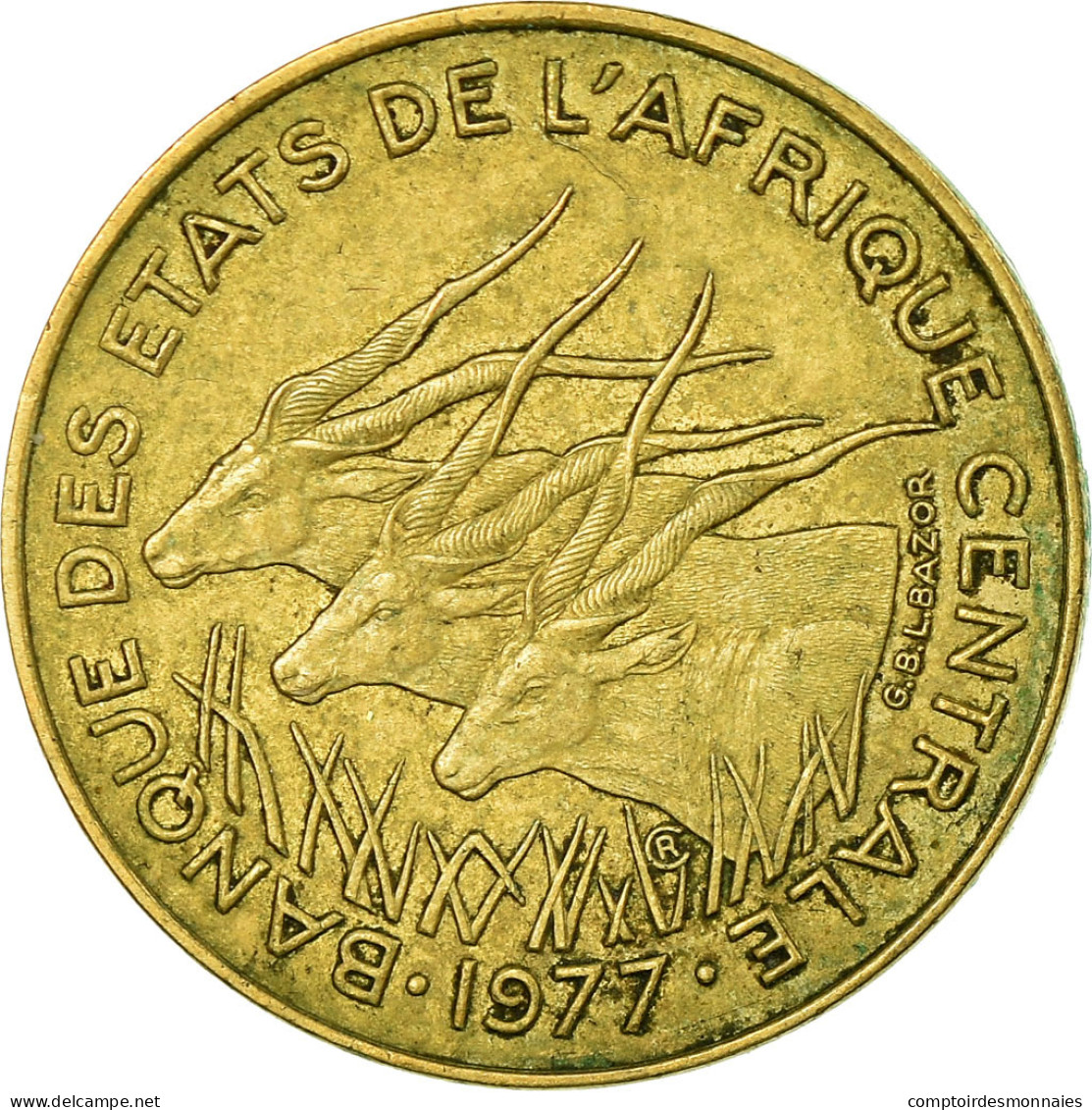 Monnaie, États De L'Afrique Centrale, 5 Francs, 1977, Paris, TTB - Kamerun
