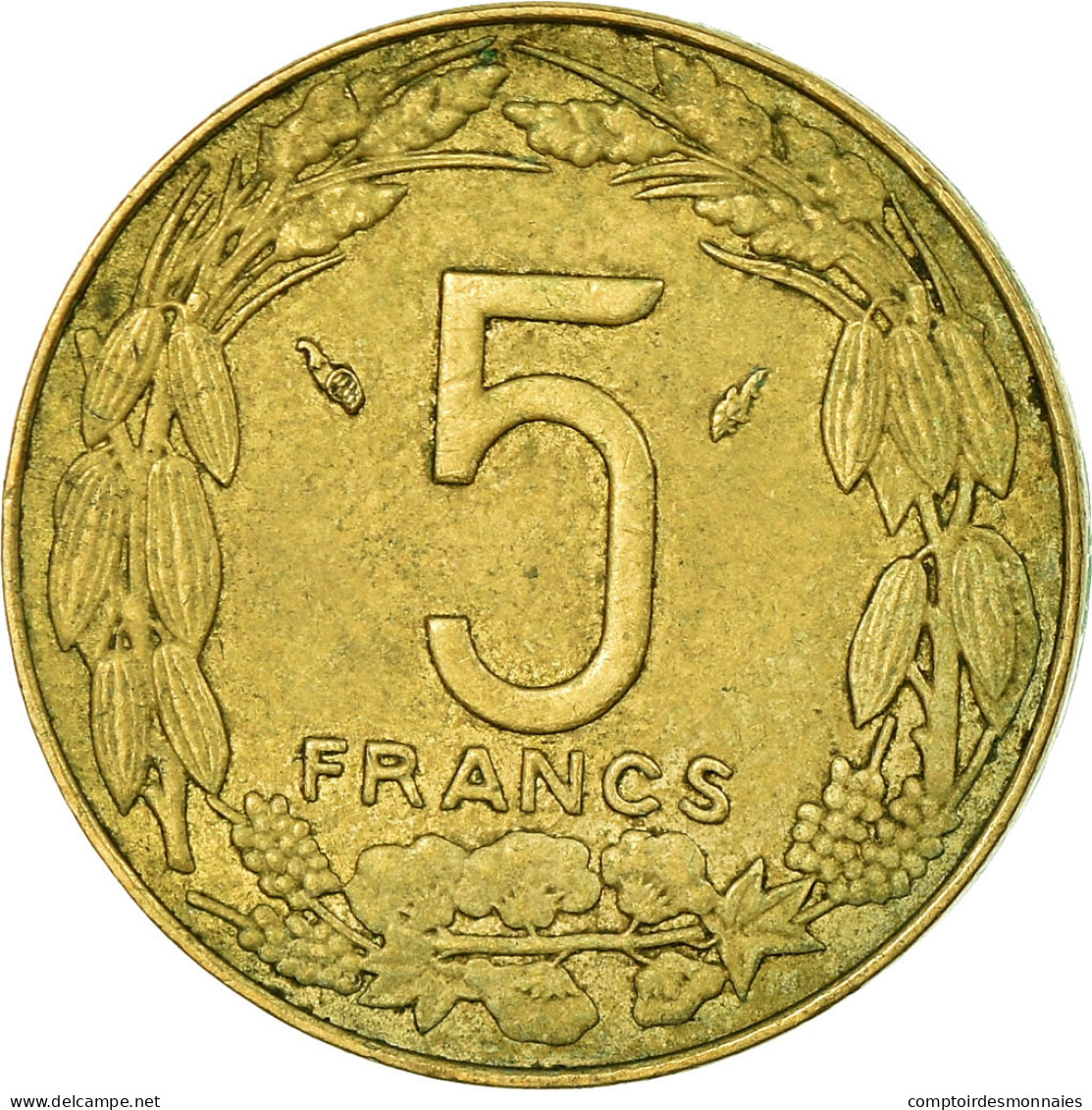 Monnaie, États De L'Afrique Centrale, 5 Francs, 1977, Paris, TTB - Cameroun