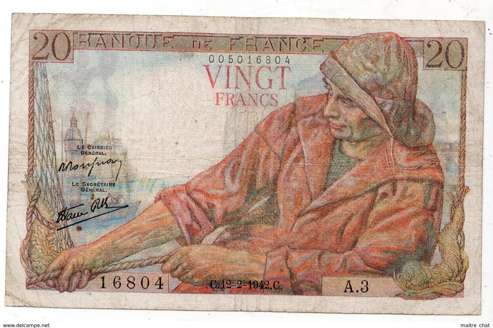 20 Francs 1942 Type 'Pêcheur' - 20 F 1942-1950 ''Pêcheur''