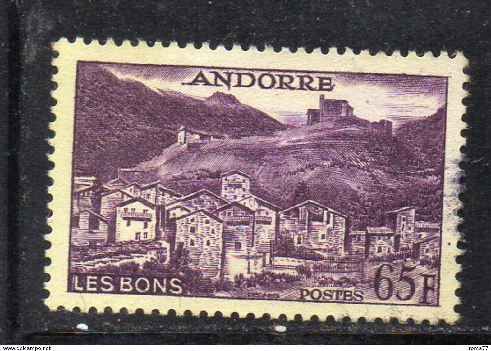 Y1173 - ANDORRA 1955,  65 Fr Unificato N. 152A Usato  (2380A) . - Used Stamps