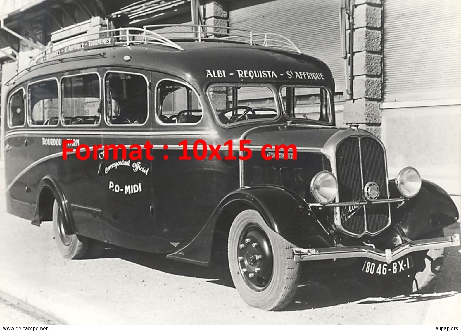 Reproduction D'une Photographie Ancienne D'un Autocar Type MC4 Albi-Requista-Ste.Affrique En 1935 - Sonstige & Ohne Zuordnung