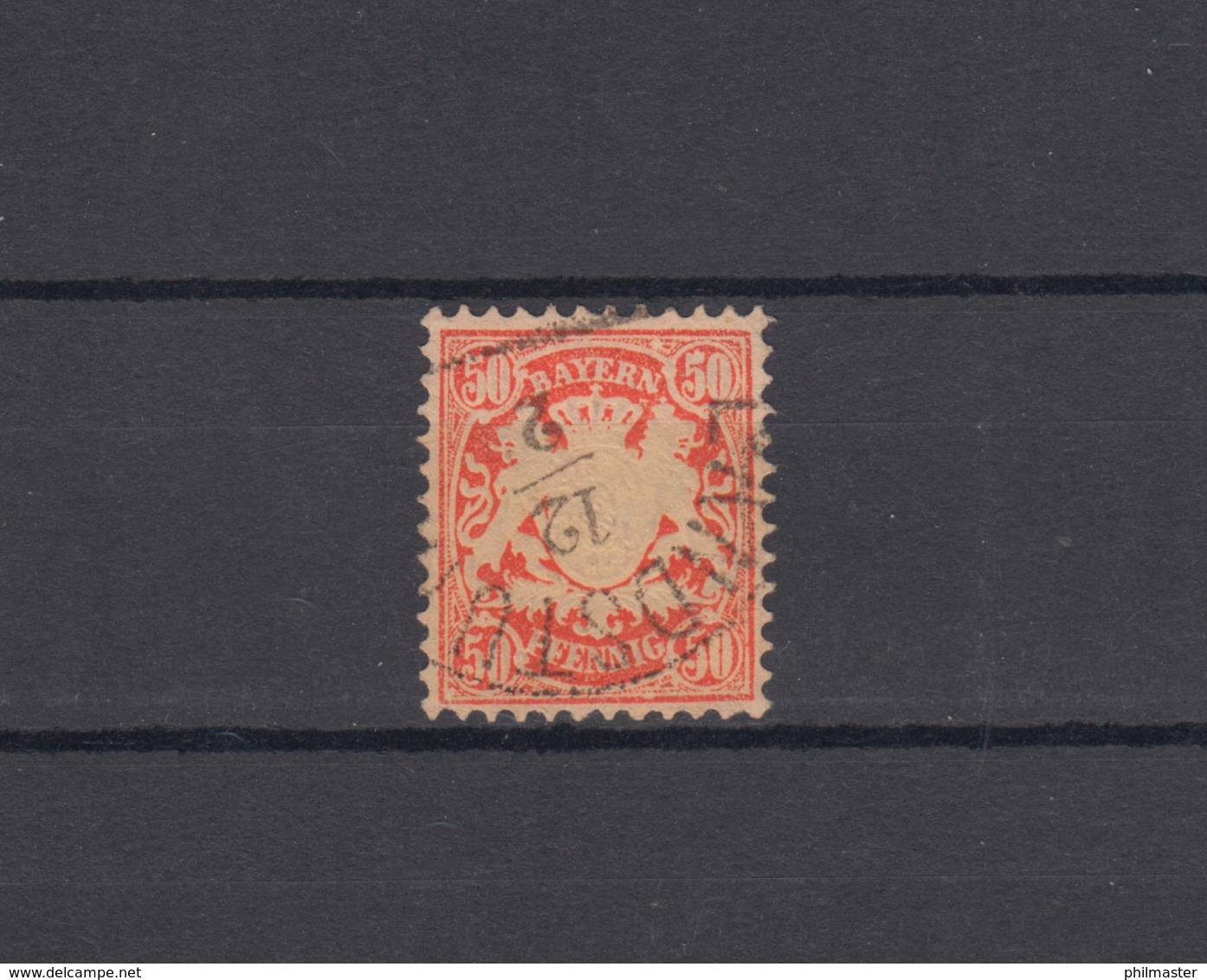 Bayern 42 Wappen 50 Pfennig - Stempel 12a Halbkreisstempel LANDSTUHL 12.2. - Other & Unclassified