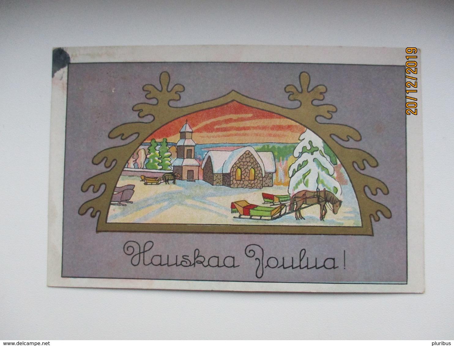 CHRISTMAS ,  FINLAND RUSSIA  WW I JOENSUU RAILWAY  TPO , OLD  POSTCARD , 0 - Sonstige & Ohne Zuordnung