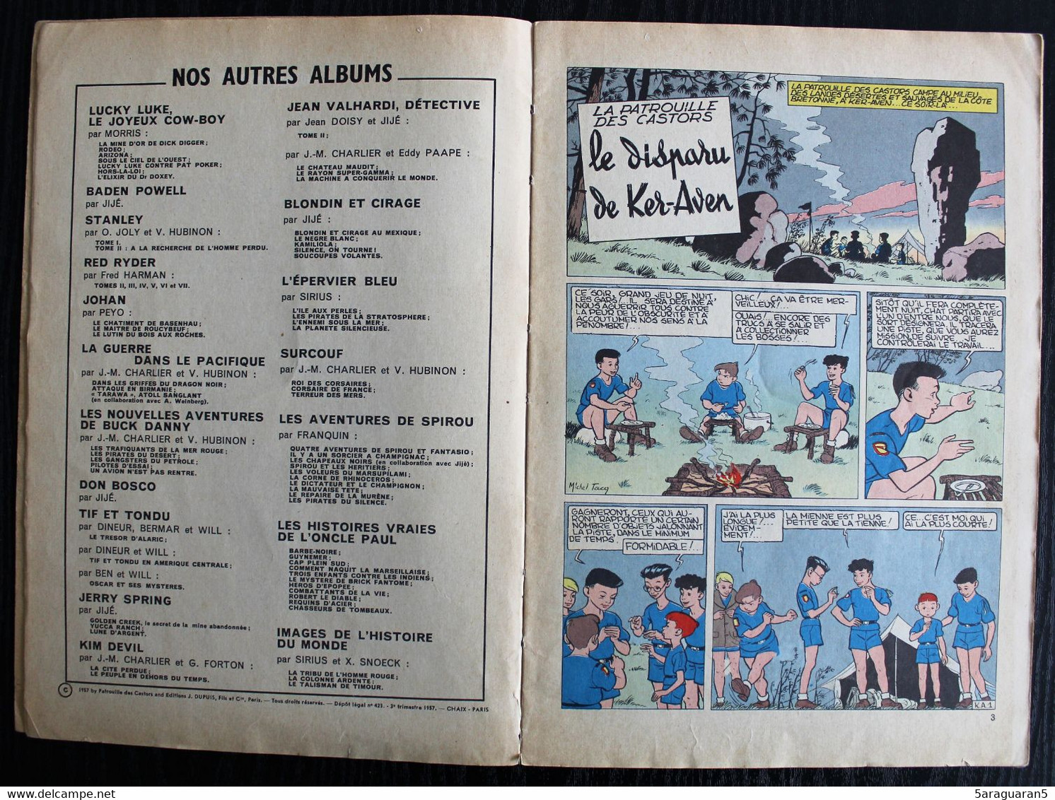 BD LA PATROUILLE DES CASTORS - 2 - Le Disparu De Ker Aven - EO 1957 - Patrouille Des Castors, La