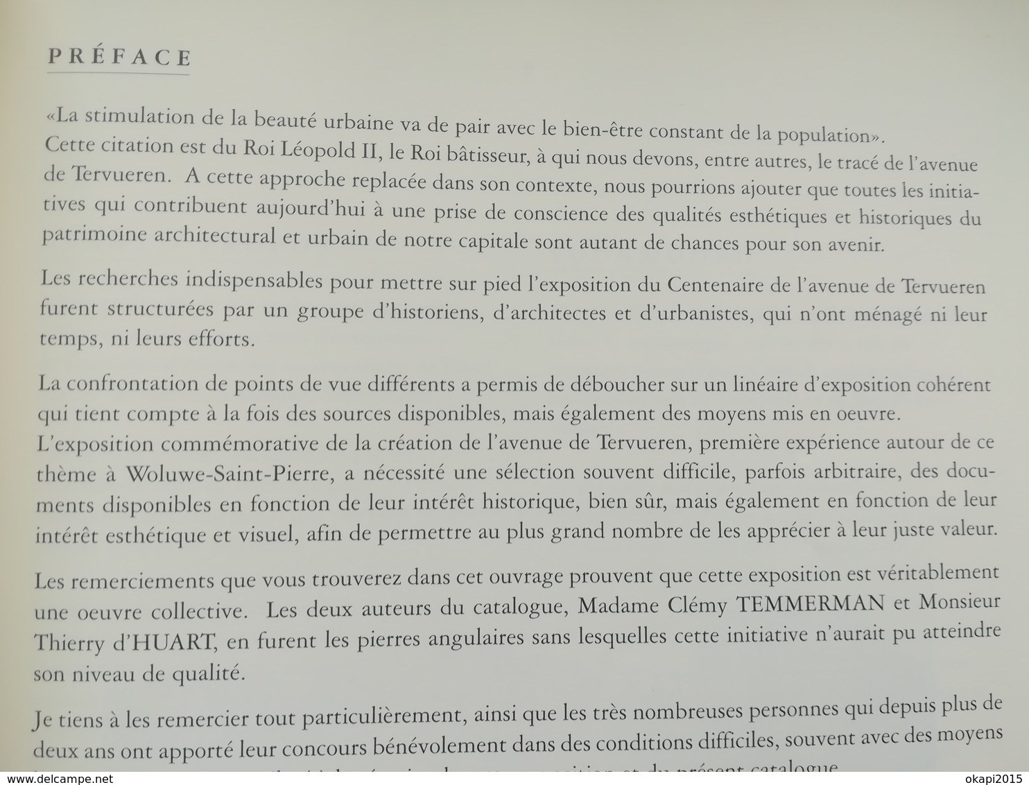 LIVRE LES 100 ANS DE L ' AVENUE DE TERVUEREN WOLUWE - SAINT - PIERRE  TERVURENLAAN  BELGIQUE ANNÉE 1997